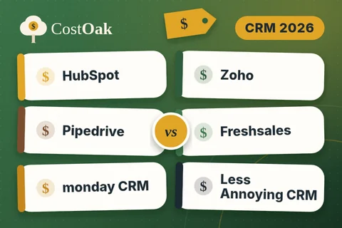 CRM comparison: HubSpot, Zoho, Pipedrive, Freshsales, monday CRM and Less Annoying CRM